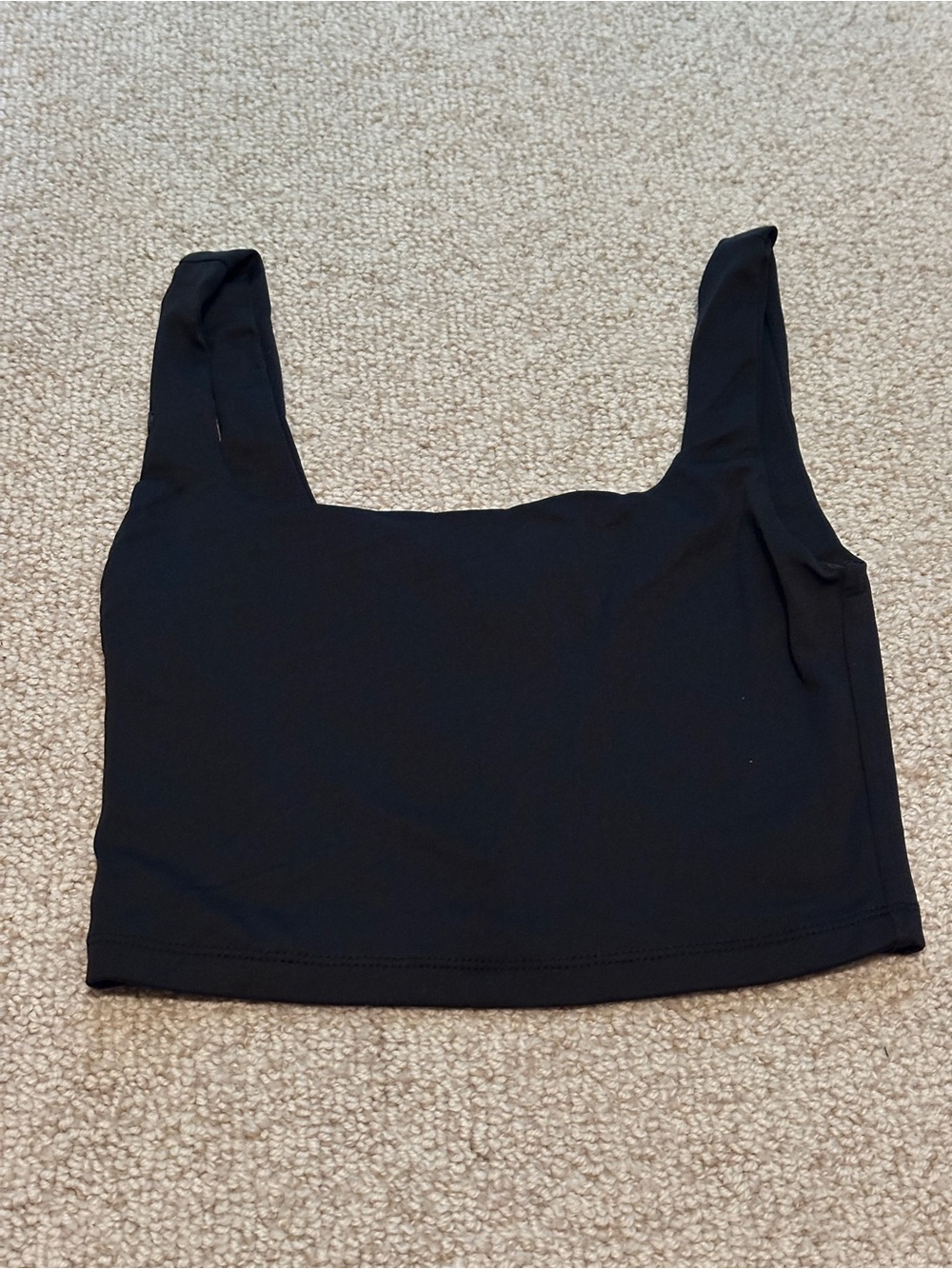 Forever 21 Black Square Neck Crop Top